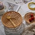 thumbnail image 1 of 1PC Round Bamboo Rattan Woven Tray,Convenient Store but Easy to Carry,Suitable for Serving Food,Fruit,Dessert,Bread,etc., 1 of 8