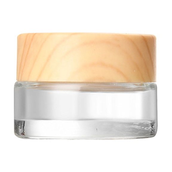1PC Round Glass Jars with Leakproof lids Empty Glass Sample Jars for Makeup Face Cream Eye Cream Lip Balm Tool