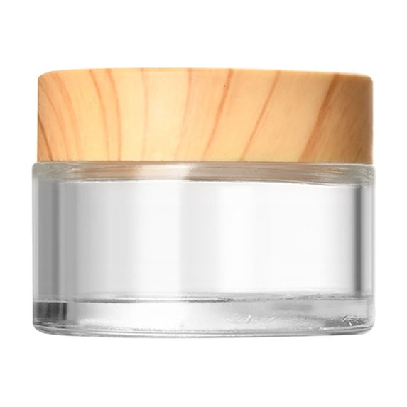 1PC Round Glass Jars with Leakproof lids Empty Glass Sample Jars for Makeup Face Cream Eye Cream Lip Balm Tool