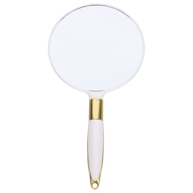 1PC Round Handheld Makeup Mirror Retro European Style Mirror Portable