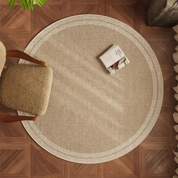 1PC Round Modern Carpet Large Area rative Sofa Coffee Table Rug Thick Washable Computer Chair Floor Mat Alfombra Redondeada