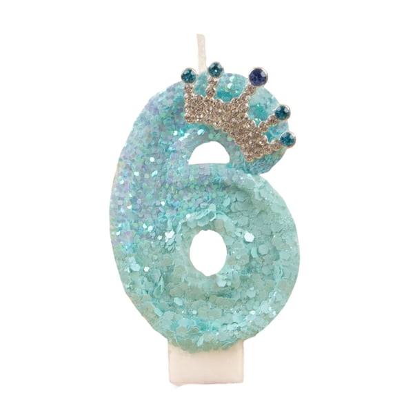 1PC Royal Princess Birthday Candle - Fashionable Cartoon Creative Design, Glittery Crown Accent, Number Candle for Birthday Party, Cupcake Decoration -, Adults, Party Event, Celebration