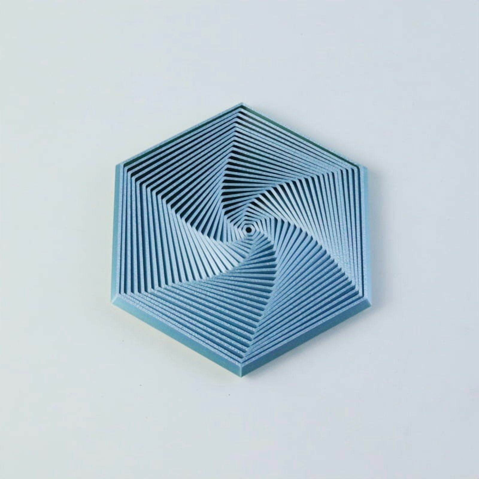1PC SKY BLUE 12CM 3D printed hexagonal decompression artifact, Fractal Fidget Hexagon creative trendy