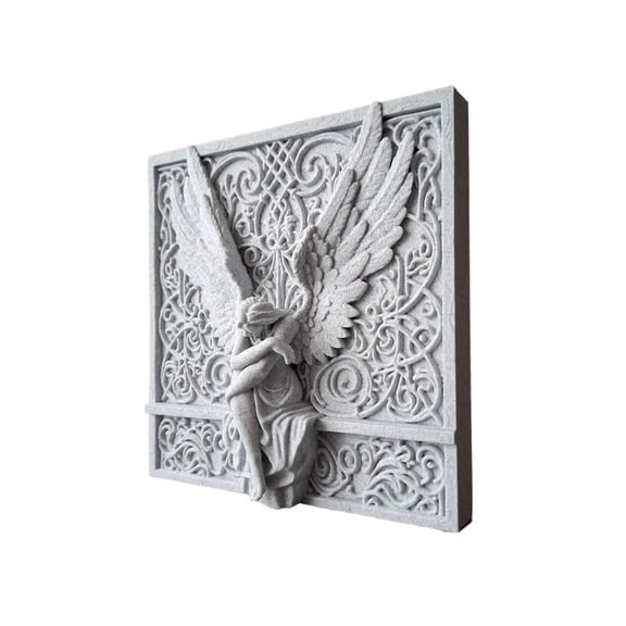 1PC Sad Angel-Relief Sculpture 3D Printing