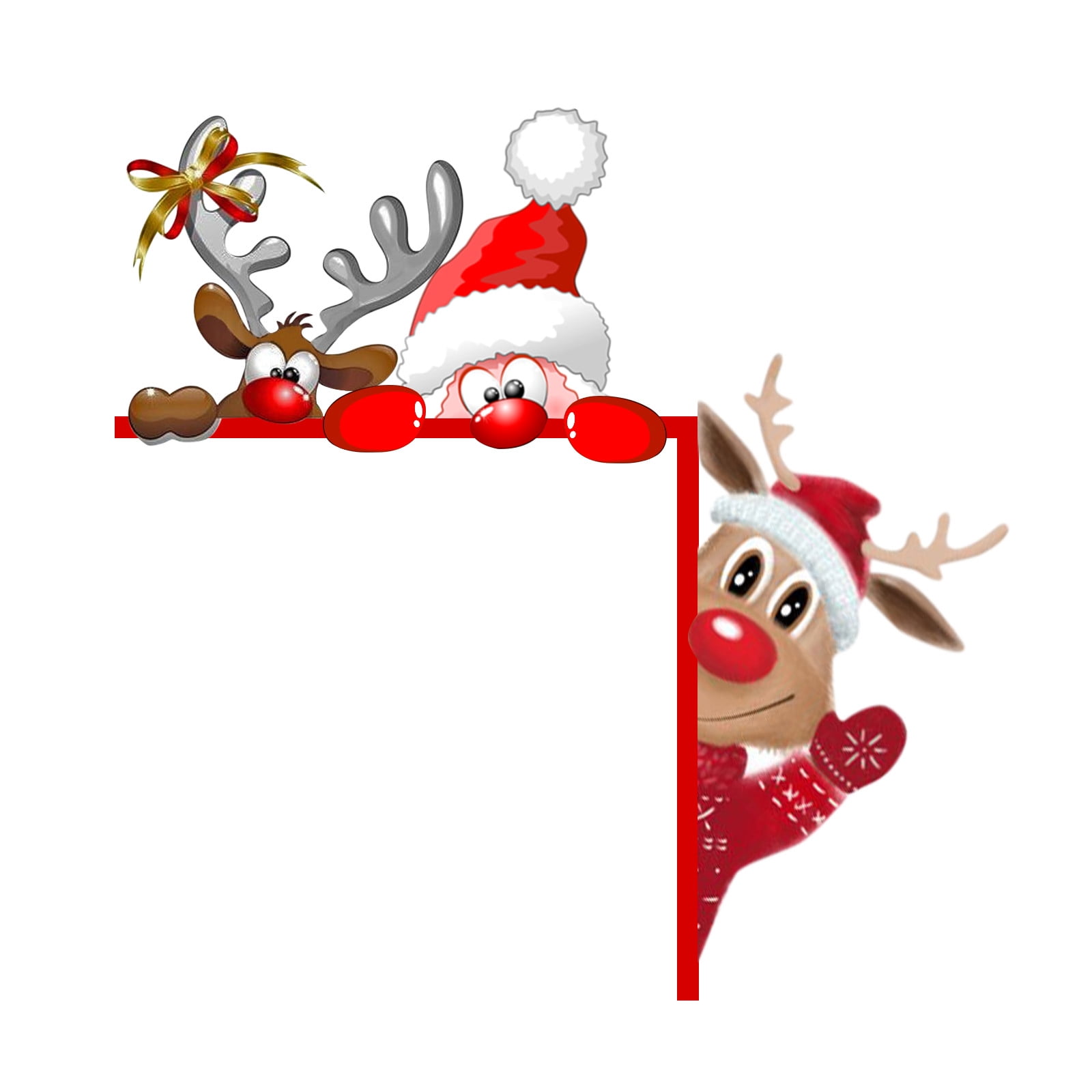 1PC Santa Clau Christmas Door Corner Decoration DIY Stitching Creatives