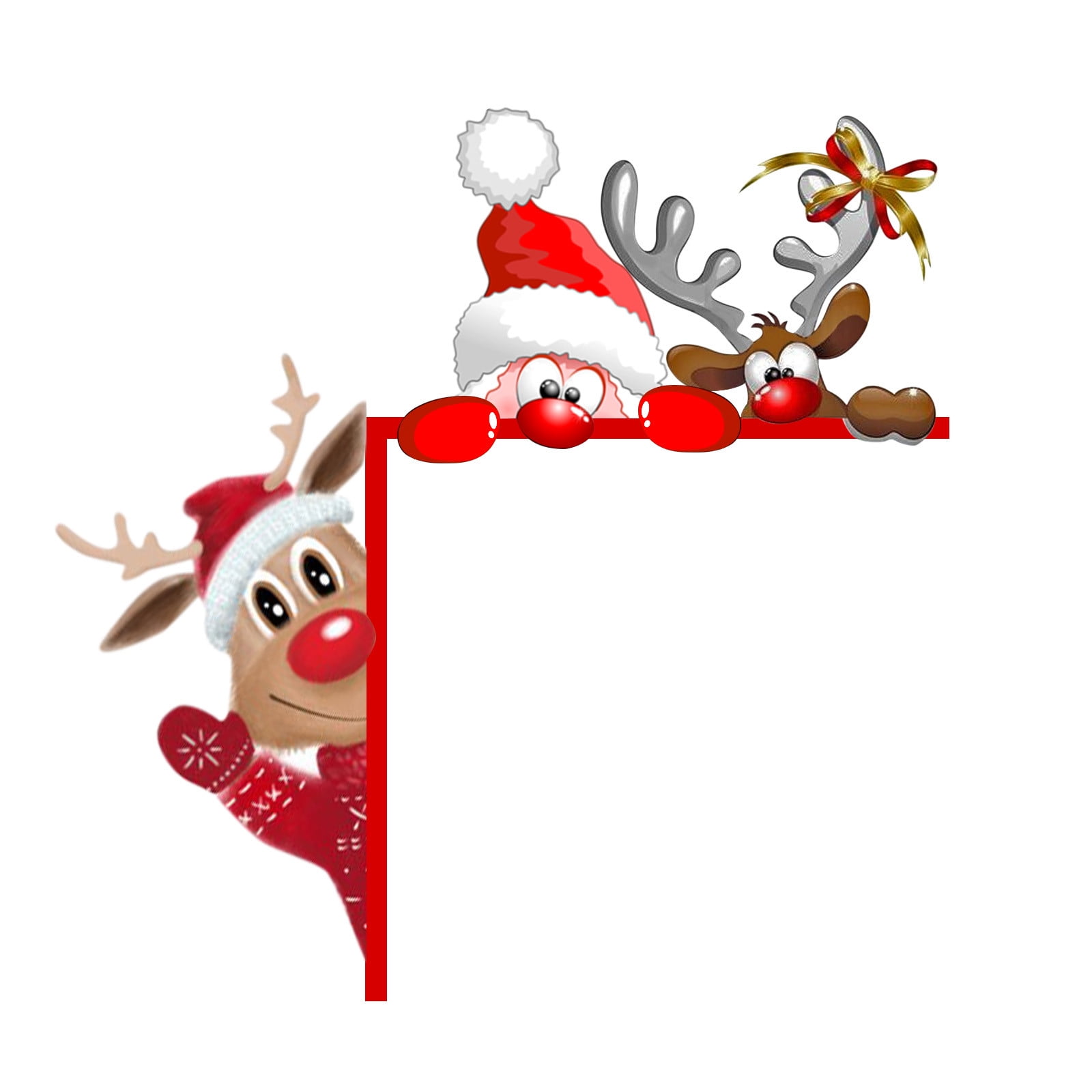 1PC Santa Clau Christmas Door Corner Decoration DIY Stitching Creatives Home Decor Homes Decor