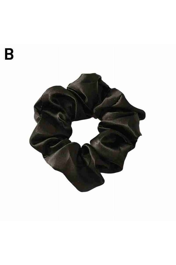 1PC Satin Silk Color Women Silk Scrunchie Elastic Handmade Multicolor Hair Ponytail Headband Hair Accessories Band