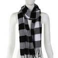 thumbnail image 1 of 1PC Scarf White Cotton Unisex Fashion Warm Shawls Scarves Scarf Kids Womens Plaid Plaid Tassel Scarfs, 1 of 6