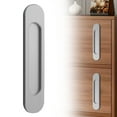 thumbnail image 1 of 1PC Self-Stick Oval Sliding Door Pulls, Matte Pocket Door Hardware, Hidden Edge Pull, Door Handles for Sliding Door Windows Cabinets Barn Doors, 1 of 9