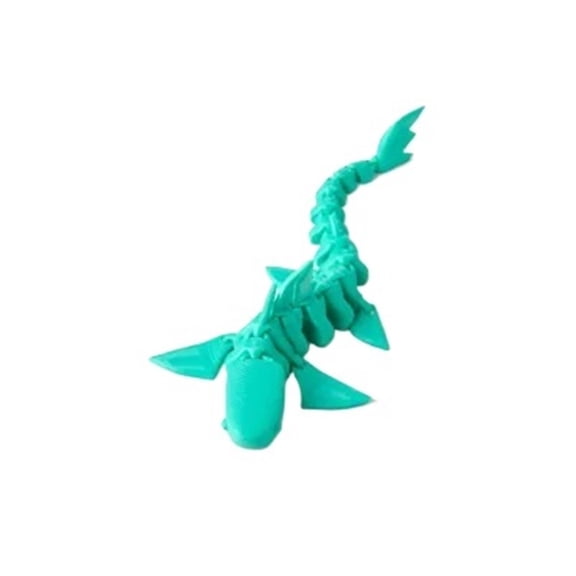 1PC Shark Skeleton  with Movable Joints - Decompression  3D Printed Ornament