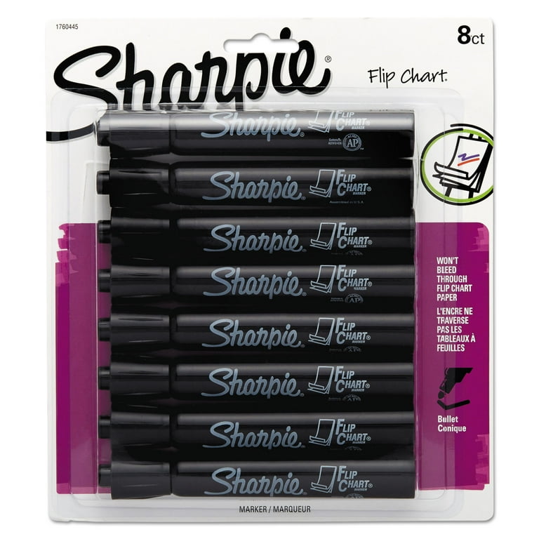 Flip Chart Marker, Broad Bullet Tip, Black, 8/Pack Flip Chart Marker, Broad Bullet Tip, Black, 8/Pack