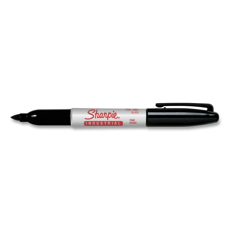 Industrial Permanent Marker, Fine Bullet Tip, Black, Dozen Industrial Permanent Marker, Fine Bullet Tip, Black, Dozen