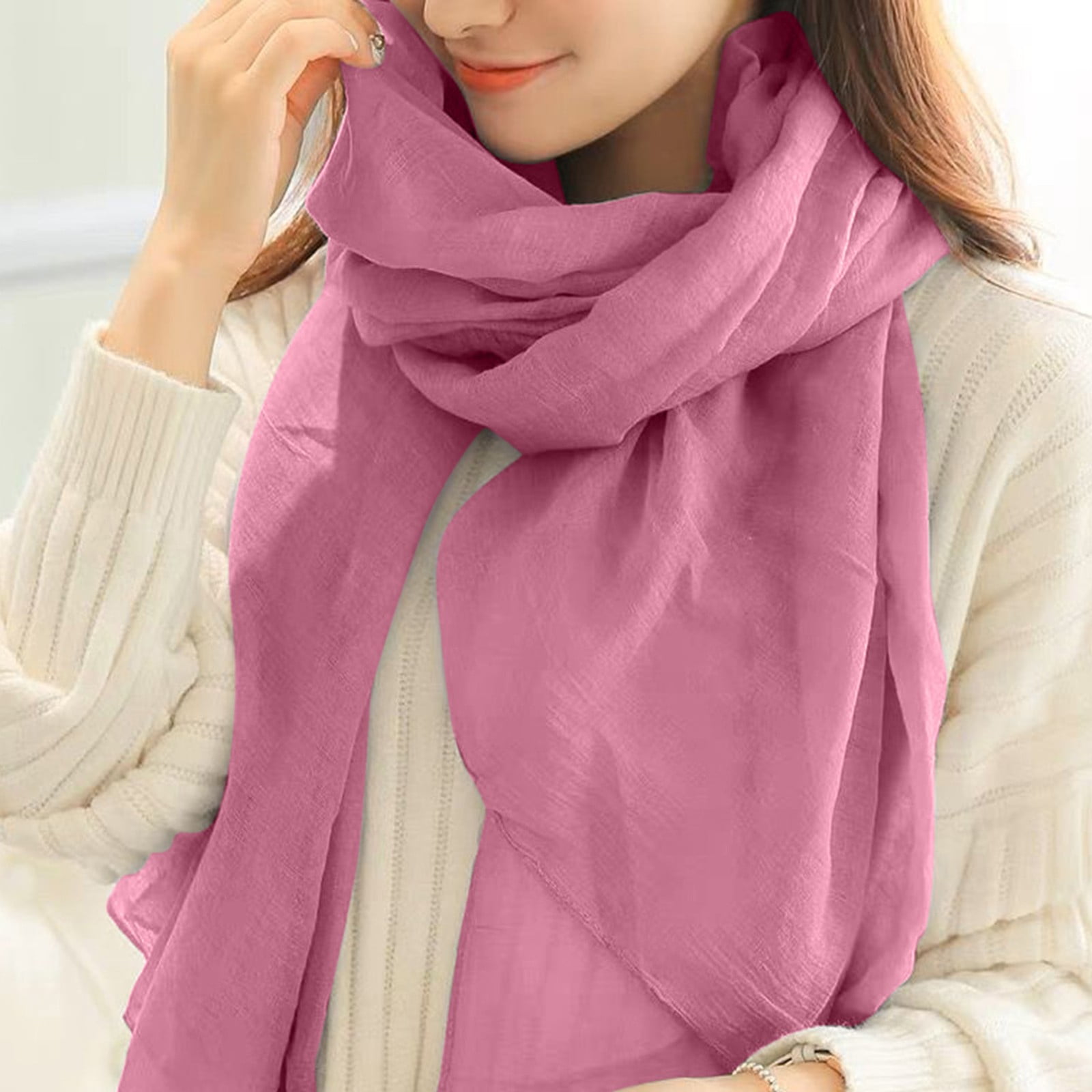 1PC Shawl Brown Women Girls Soft Tulle Tassel Scarf Shawls And Wraps