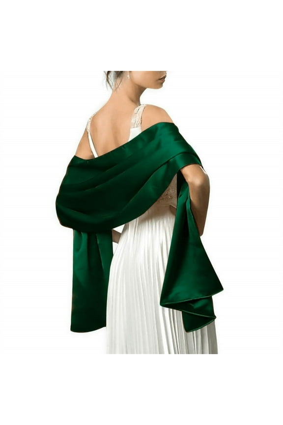 1PC Shawl Green Polyester Women Shawls And Wraps for Evening Dresses Bridal Party Special Occasion By Lansitina
