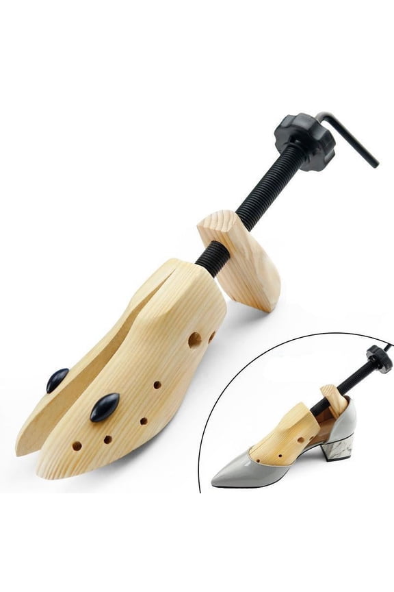 1PC Shoe Stretcher Adjustable Flats High Heel Shoe Extender Shaper L(42-46)-Wood