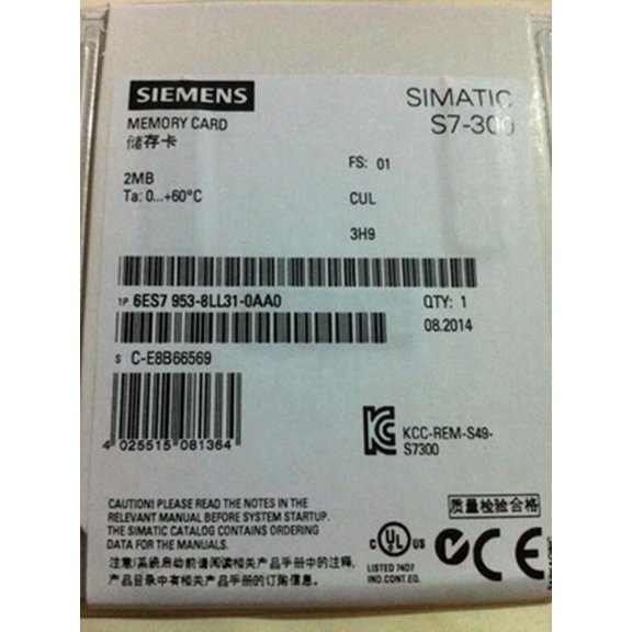 New Siemens 6ES7953-8LL31-0AA0 6ES7 953-8LL31-0AA0 SIMATIC S7, Micro Memory Card