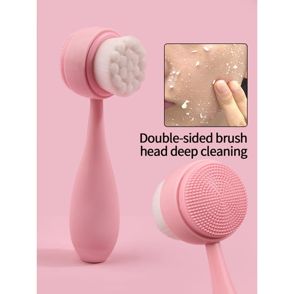 1PC Silicone Facial Cleansing Brush,Handheld Manual Facial Cleansing Brush,Facial Cleansing Brush,Makeup Removal Auxiliary Brush
