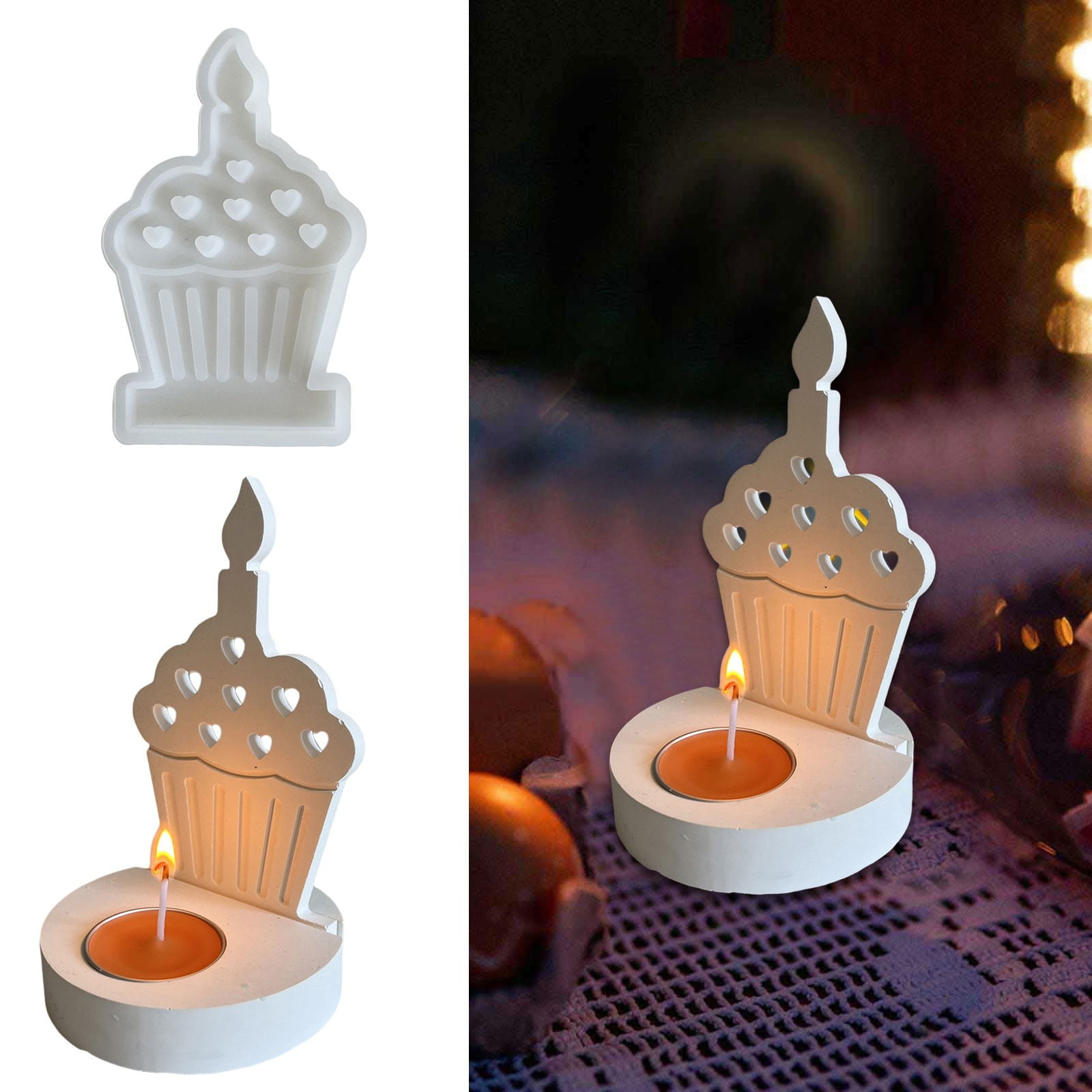 1PC Silicone Moulds Casting Moulds Cake Candle Moulds For Holder Resin