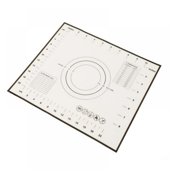 1PC Silicone Pastry Mat Extra Large Non Slip with Measurement, Non Stick, Large and Thick, for Fondant, Rolling Dough, Pie Crust, Pizza and Cookies - BPA Free Easy Clean Kneading Matts