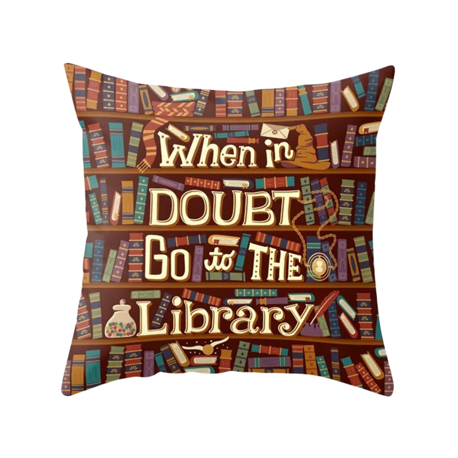 1PC Simple And Super Soft Pillow Ancient Books In The Library Series
