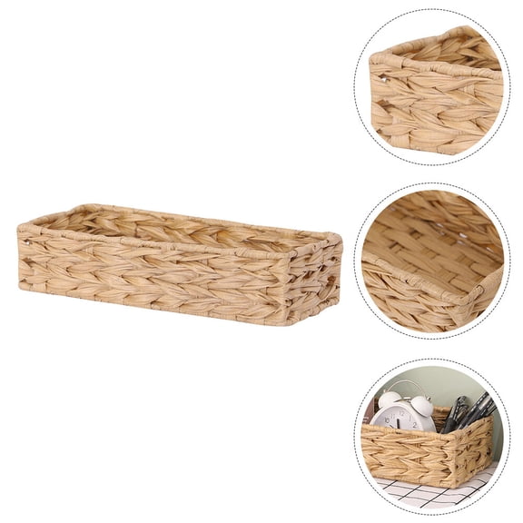 1PC Simple Woven Basket Multi-purpose Organizing Basket Household Storage Basket