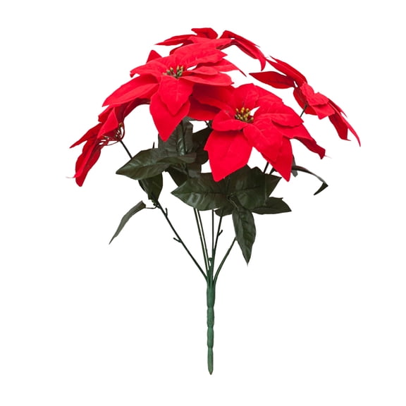1PC Simulation Poinsettia Artificial Floral Christmas Tree Decorations Xmas Home Door Decor
