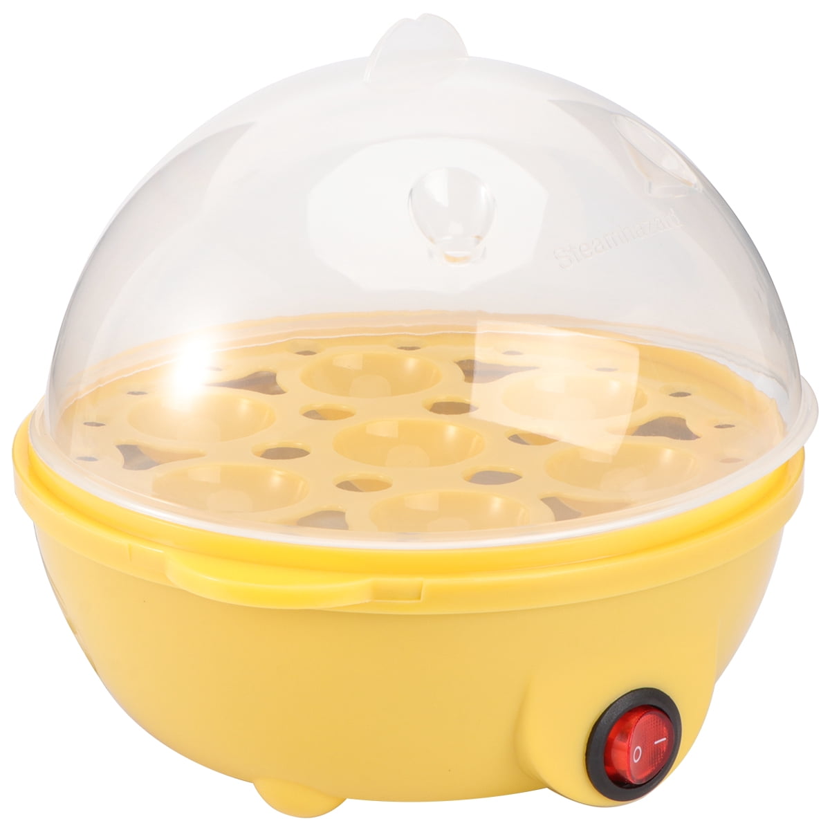 1PC Single Layer  Steamer Multi-purpose Seven  Boiler Multi-purpose Kitchen Cooking Tool Automatic Power Off  Cooker for Travel Camping Home with US Plug Yellow Random Color Base Tray