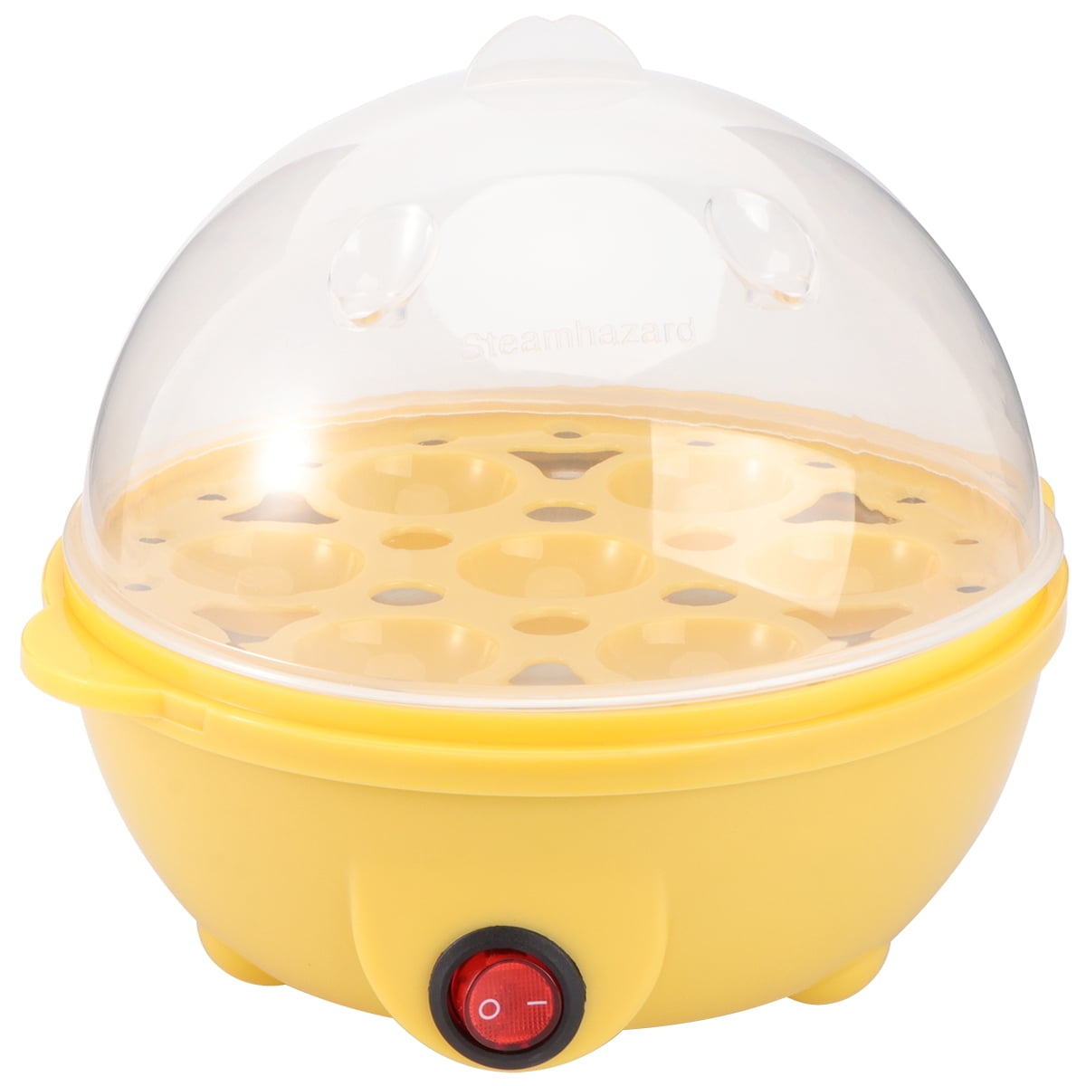 1PC Single Layer  Steamer Multi-purpose Seven  Boiler Multi-purpose Kitchen Cooking Tool Automatic Power Off  Cooker for Travel Camping Home with US Plug Yellow Random Color Base Tray