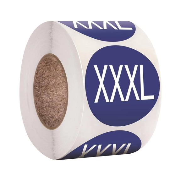 1PC Size Marking Sticker Roll, Durable Paper Labels for Clothing Organization, Retail Tagging and Home Storage, Clear Size Indicators