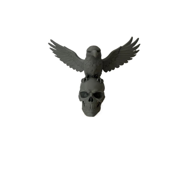 1PC Skeleton and Crow Death Angel 3D Print