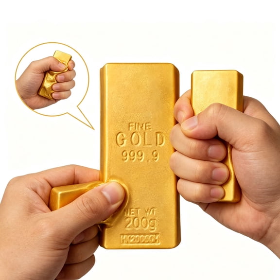 1PC Slow Rising Squishing Gold Stick, Sticky Gold Sticks Squeeze Toys, Realistic Gold Squishies Fidget Toys for Decompression Anxiety Relaxation