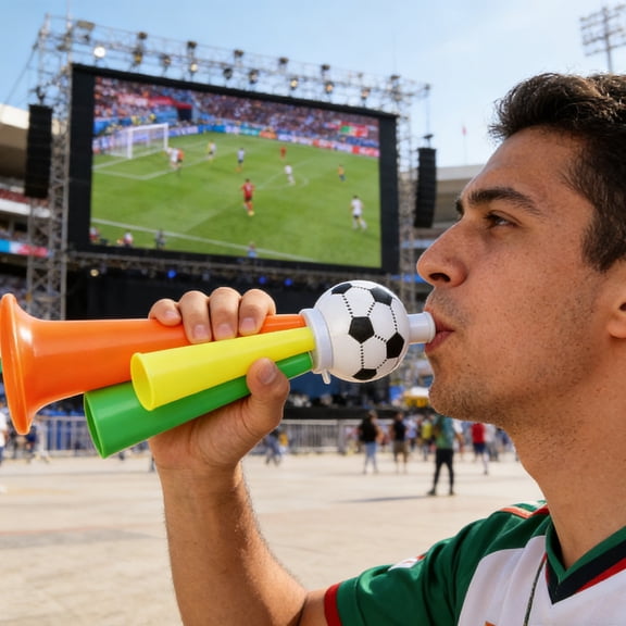 1PC Soccer Cheering Horns For Fans, Football Game Trumpets, Party Trumpets, Loud Sound