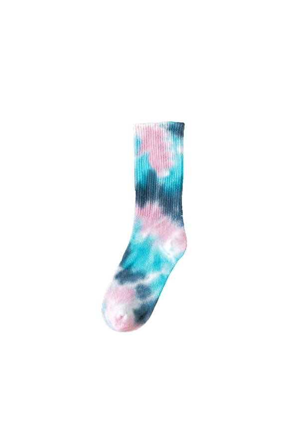1PC Socks for Men and Women Tie Dye Mid Calf Street Personality Hip Hop Skateboarding Socks Compression Socks