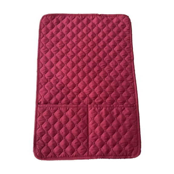 1PC Sofa Armrest Cushion with Two Storage Pockets , Solid Color Checkered Recliner Armrest Towel, Rainproof Dirt Resistive and Scratch Resistive Side Storage Pocket, for Chair, Sofa (Red)