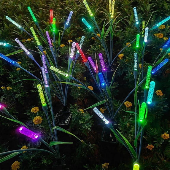 1PC Solar Reed Lights Outdoor 6-LED Bubble Stake Lights Waterproof ...