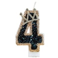 thumbnail image 1 of 1PC Sparkling Cartoon Number 4 Birthday Candle - Glittery Crown Design' Birthday Parties, Cake Decorations, Festive Celebrations, 1 of 6