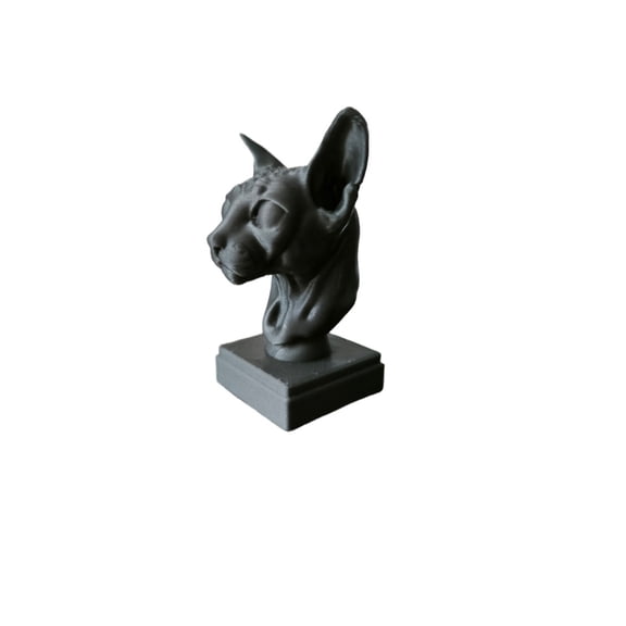1PC Sphinx cat head statue 3D printing