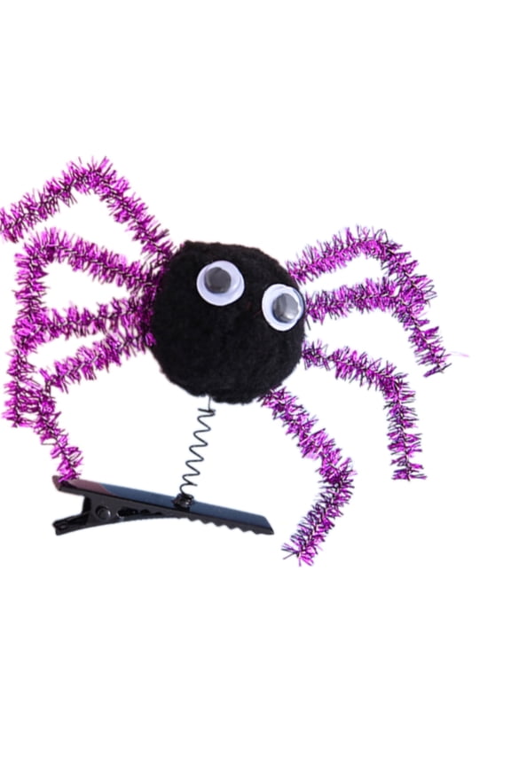 1PC Spiders Hair Clip Kids Costume Decoration Spring Mechanism Design Comfortable Hairpin For School Event Birthdays