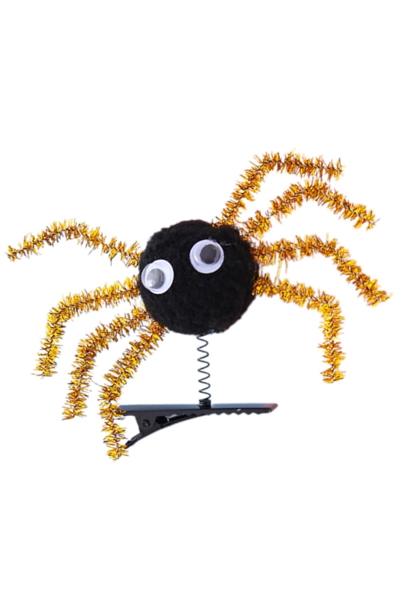 1PC Spiders Hairpin For Children Halloween Party Metal And Polyester Fiber Hair Clip Safe For Age 3+ Costume Accessory