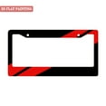 thumbnail image 1 of 1PC Sporty Red & Black Striped Car License Plate Holders with Screws & Caps 6.3x12.2inch(16x31cm), 1 of 8