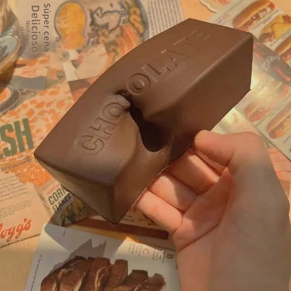 1PC Squishy Sensory Chocolate Slow Rising Stress Relief Hand Relaxation Gift Anti-Depressant