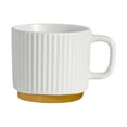 thumbnail image 1 of 1PC Stackable Ceramic Coffee Mug 8 oz /260ml, Space-Saving Modular Design for Home and Outdoor Use, Microwave and Dishwasher Use White Cup for Latte, Cappuccino, Tea, and Cocoa, 1 of 9