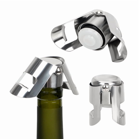 1PC Stainless Steel Champagne Sparkling stopper Wine Bottle Stopper Sealing Bottle Cap Wine Beer Bottle Cork Plug Bar Tools