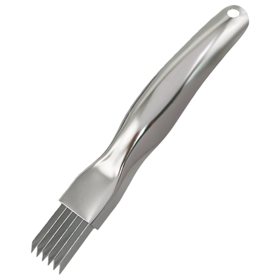 1PC Stainless Steel Chopped Onion Cutter, Multi-Functional Foods Speedy Chopper Onion Knife Kitchen Tool Slice Cutlery Vegetable Sharp Scallion Shred Cutter, 6.49*1Inch (A)