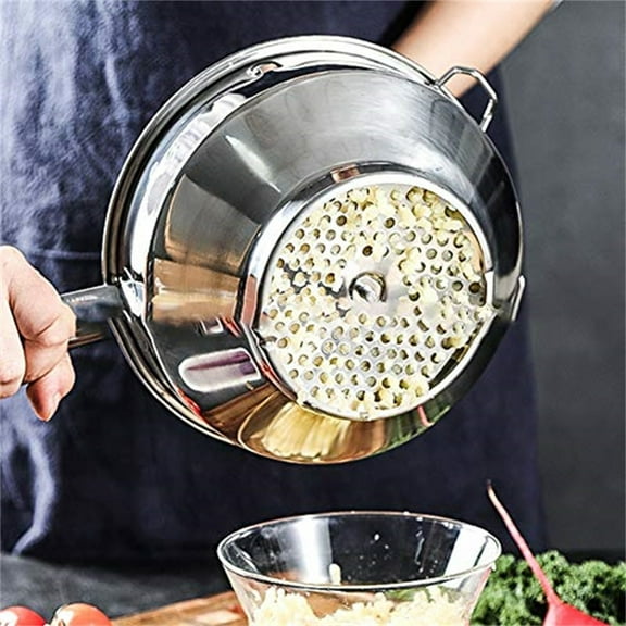 1PC Stainless Steel Ergonomic Food Mill, Rotary Food Mill For Tomato Apple Sauce, Puree, Mashed Potatoes, Jams, Dishwasher Safe Tomatoes Kitchen Tools