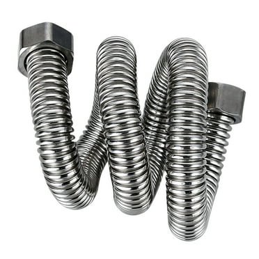 Stainless Steel Corrugated Hose for Water Heater Use Flexible and Easy to Install Silver 1.2CM