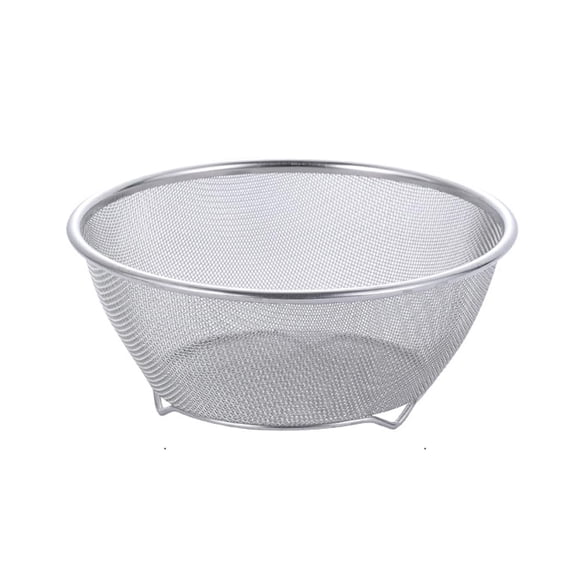 1PC Stainless Steel Rice Washing Sieve Strainer 7inch Kitchen Mesh Net Strainer Basket Drainer Washing Bowl Sieve Sifters for Vegetable Fruits Rice Washing