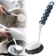 YSKING Stainless Steel Scrubber Dish Brush with Handle