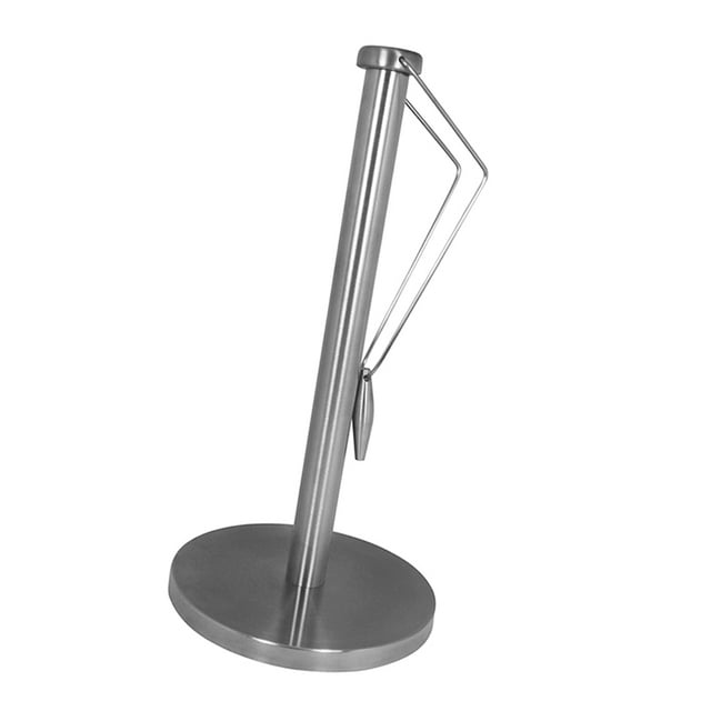 1PC Stainless Steel Upright Paper Towel Holder Stand for Home Kitchen