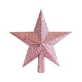 thumbnail image 1 of 1PC Star Christmas Tree Topper Glittered Christmas Tree Star for Xmas Tree Party Decoration five-pointed star Christmas tree ornaments gifts Holiday Outdoor Indoor Home Ornaments (Pink), 1 of 1